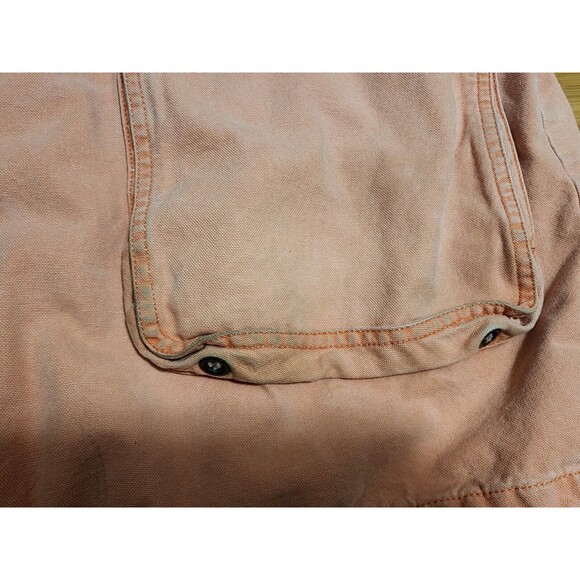 VTG 80s EDDIE BAUER Barn Coat Utility Field Lined Insulated Orange Jacket Mens L - Picture 5 of 11